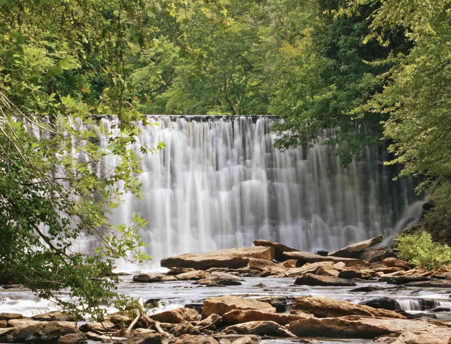 The waterfall at Vickery Creek in Roswell is one of the biggest draws in the city. This massive 30 foot water fall is the biggest in North Atlanta. Roswell Mill. Roswell Outdoor Adventures.