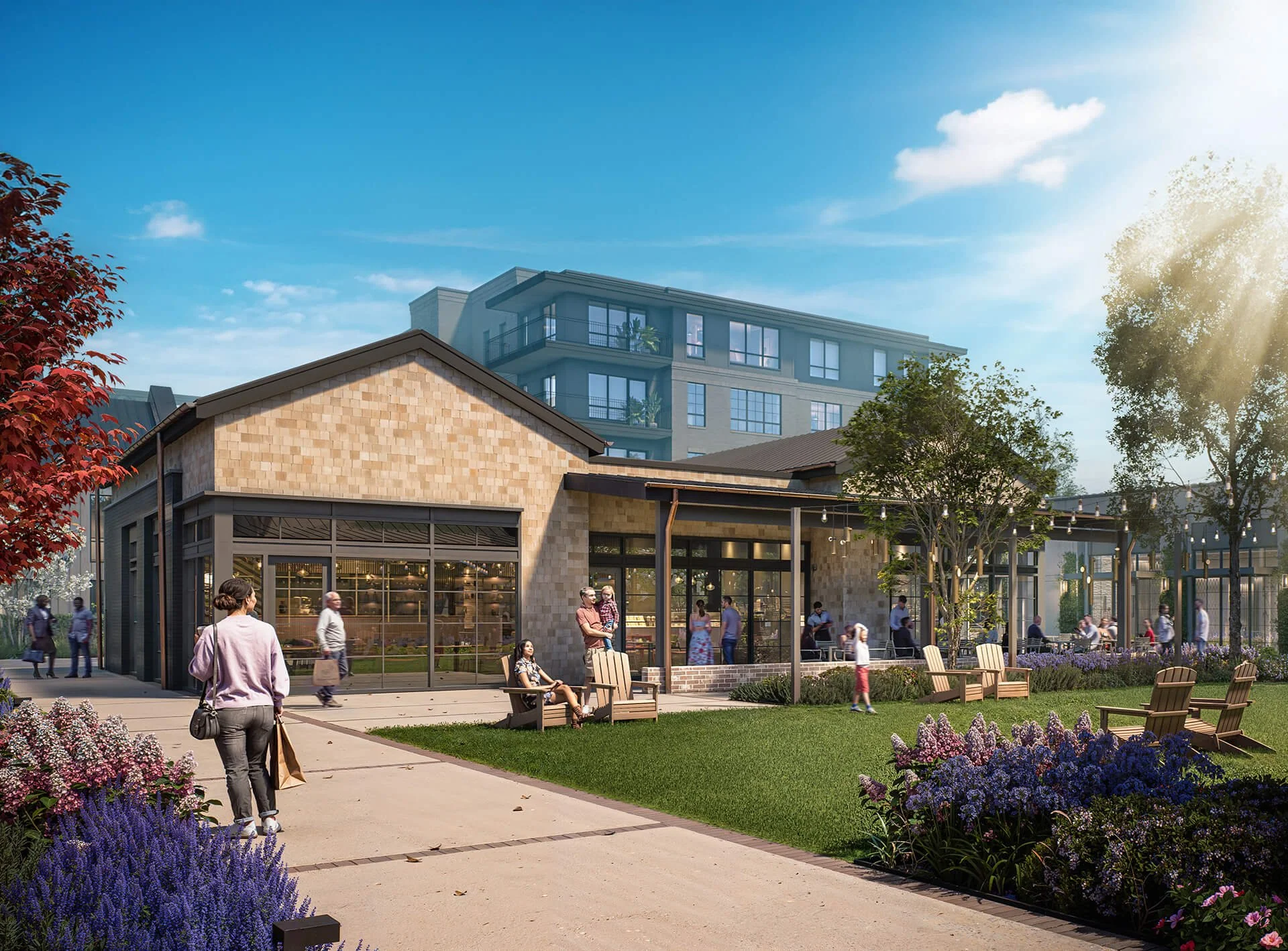 Rendering of the Hillrose Market development in downtown Roswell, Georgia